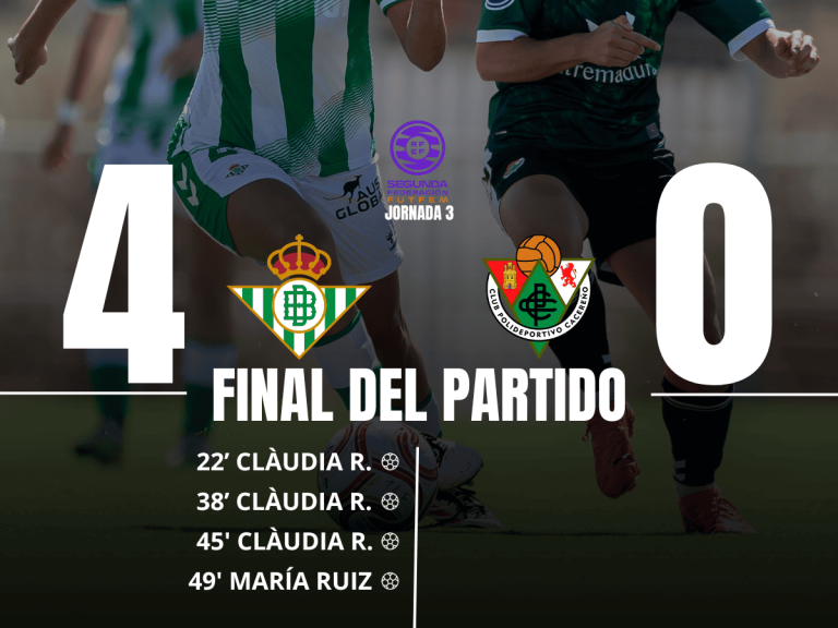 CRÓNICA | Betis Féminas 4-0 Cacereño Atco: goleada en el feudo