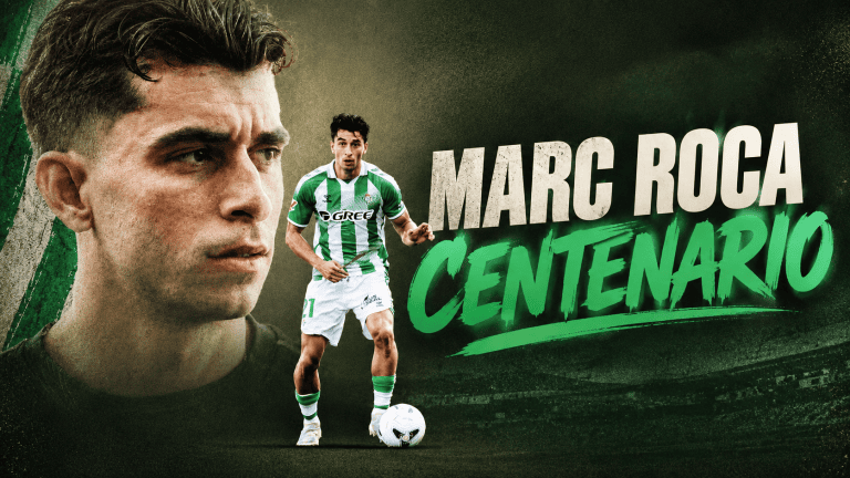 Marc Roca llega a las 100 participaciones con el Real Betis