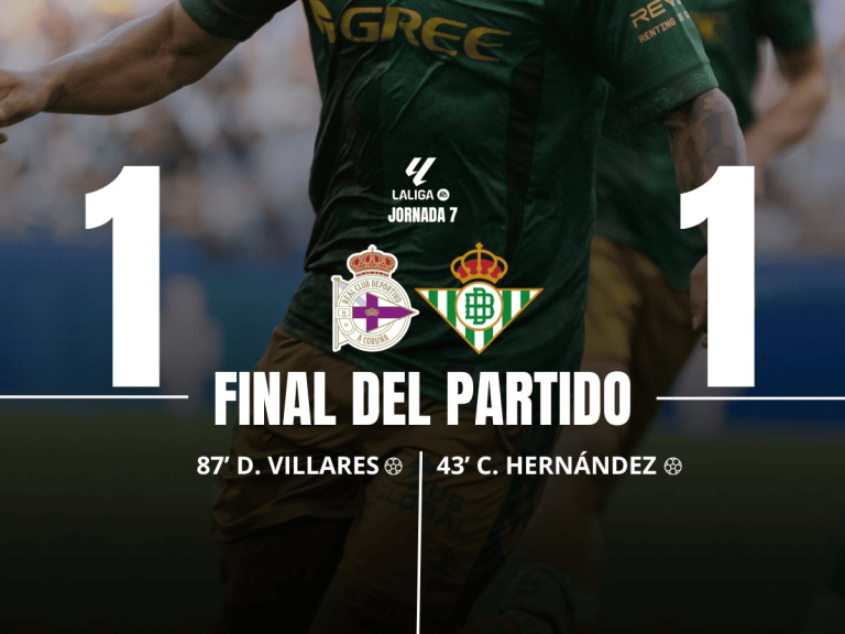 Crónica | Dépor 1 – 1 Betis: una mala segunda parte condena al Betis