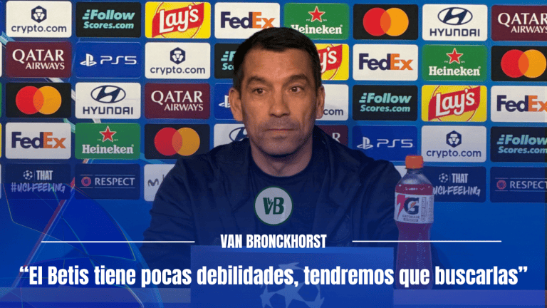 Van Bronckhorst: «El Betis tiene pocas debilidades, tendremos que buscarlas»