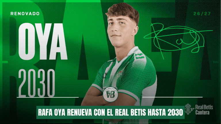 Rafa Oya renueva con el Real Betis hasta 2030