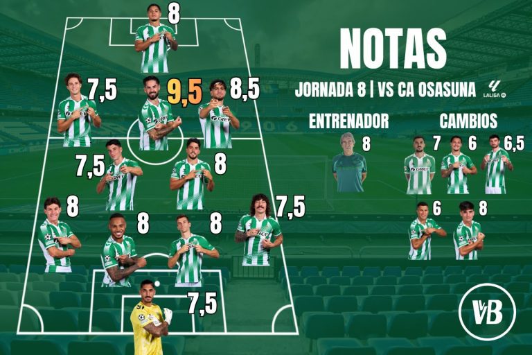 Puntuaciones | Real Betis 5-2 CA Osasuna: Isco marca el camino