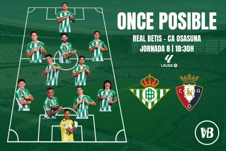 Posibles alineaciones del Real Betis vs CA Osasuna